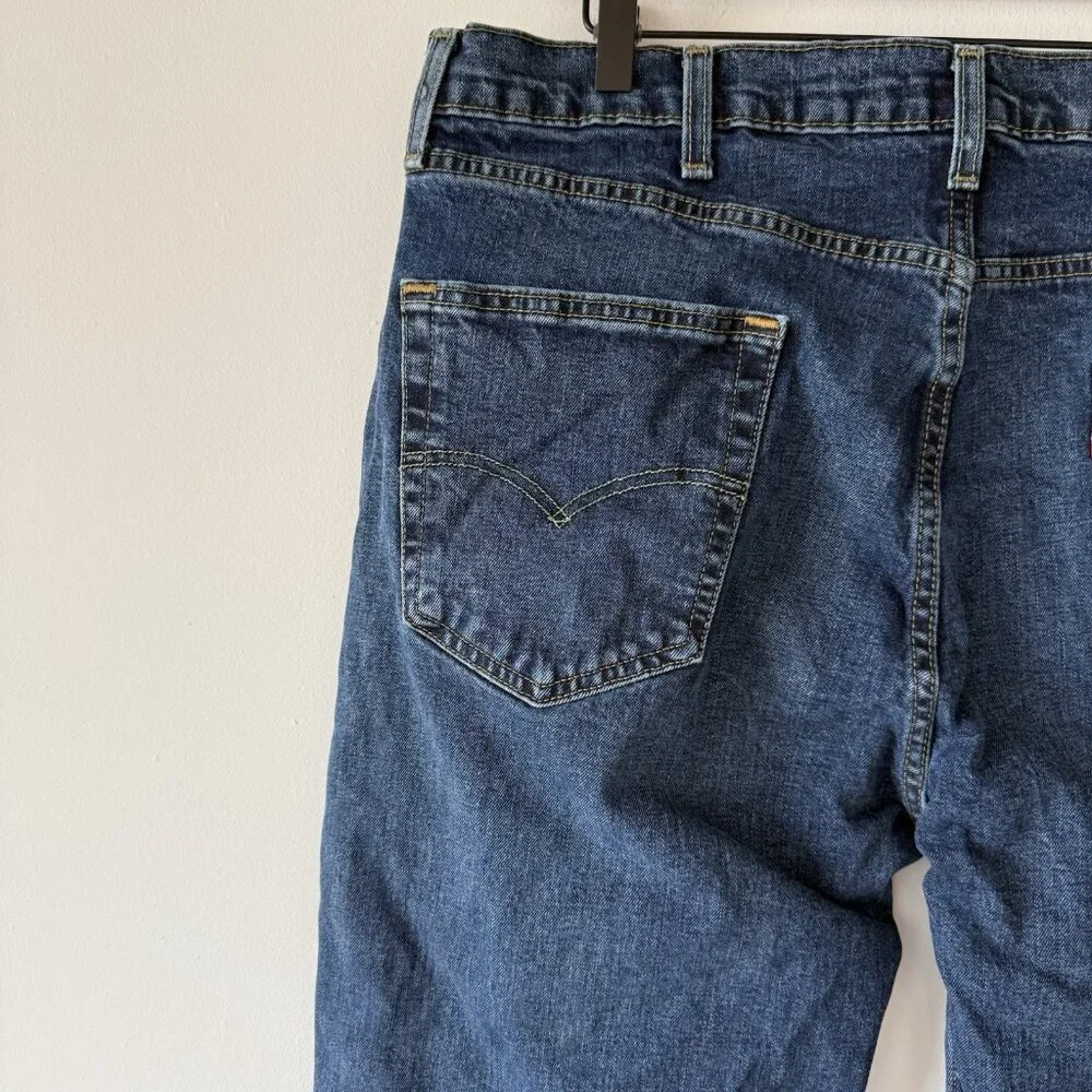 Levi's 527 Mid Rise Bootcut Jeans‎ Size 38x32 Blue Stretch Denim Western Cowboy